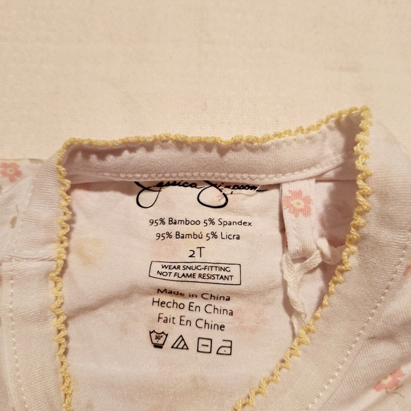 Jessica Simpson girls bamboo pajama set, NWT pick your size 18m 2T or 3T - Picture 2 of 6